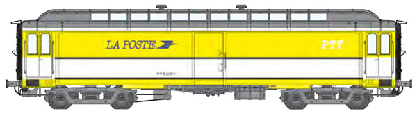 REE Modeles VB-262 - French SNCF Postal Van ALLEGE PANTIN 16 m Era IV-V PEZ Yellow & white protect rubber, N° 50 87 00-4